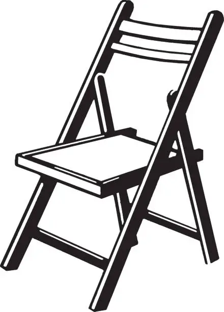Vector illustration of Folding Chair