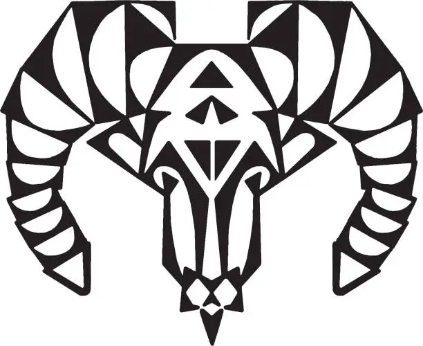 Vector illustration of Aries