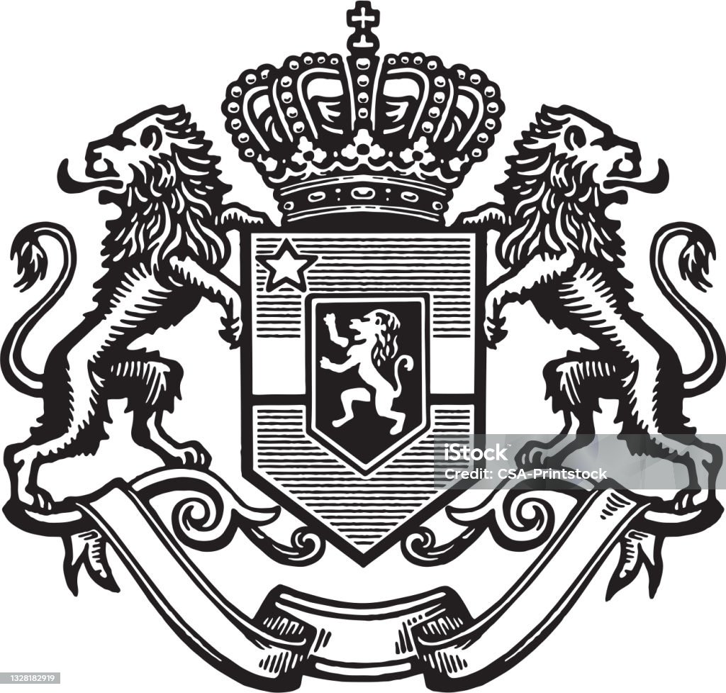 Koruna a štít - Bez autorských poplatků Erb - Insignie vektorové obrázky Koruna a štít - Bez autorských poplatků Erb - Insignie vektorové obrázky