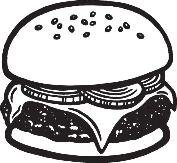 Vector illustration of Cheeseburger