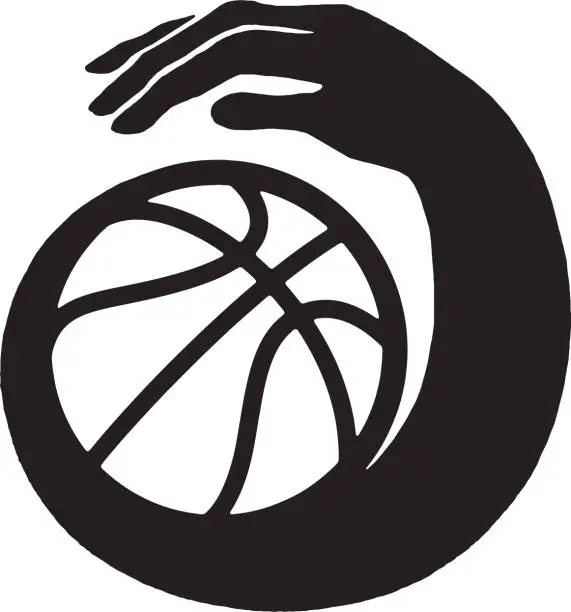 Vector illustration of Arm Around a Basketball