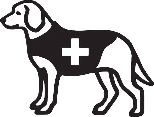 Vector illustration of Safety Rescue Dog