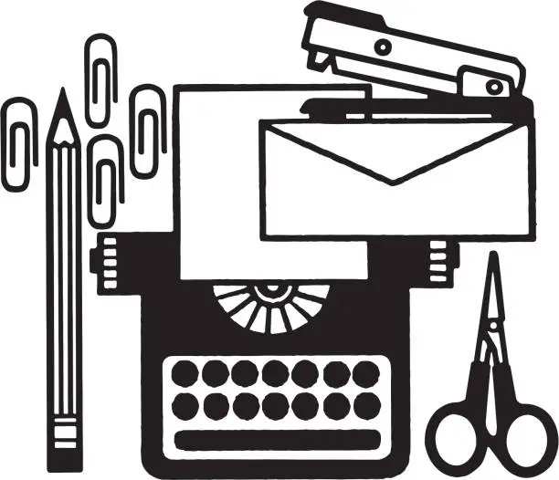 Vector illustration of Office Supplies