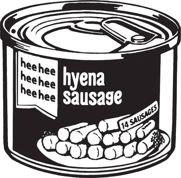 Vector illustration of Hyena Sausage Can