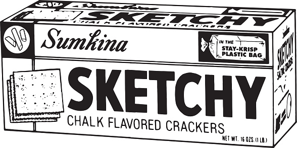 Sketchy Crackers Package