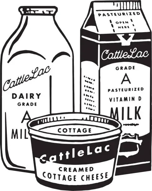 Vector illustration of Dairy Products
