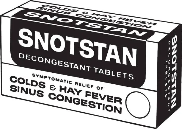 Vector illustration of Decongestant Tablets Box