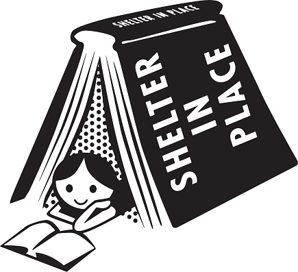 Shelter in Place Book and Girl