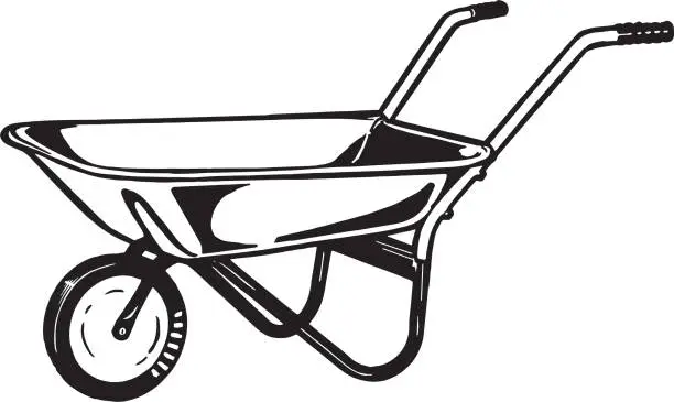 Vector illustration of Wheelbarrow