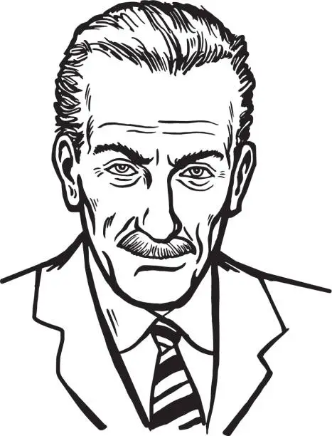Vector illustration of Portrait of a Man