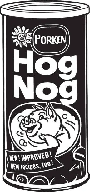 Vector illustration of Canister of Hog Nog