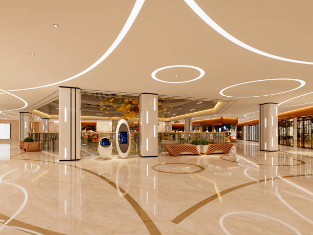 istock 3d render of shopping mall interior view 1328189267