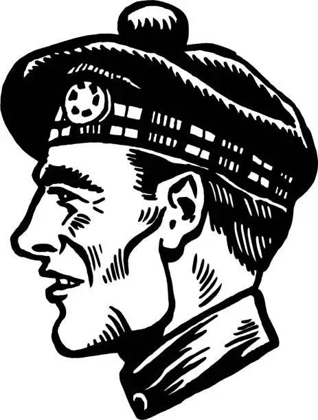 Vector illustration of Man with Beret