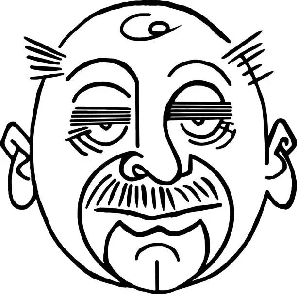 Vector illustration of Face of a Man