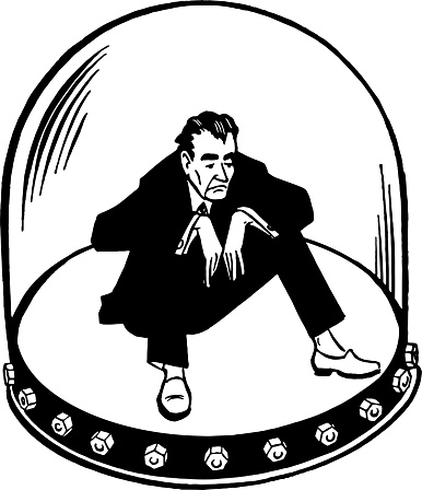 Businessman in a Glass Dome
