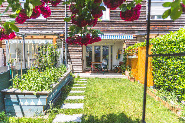 istock Cozy and homely little garden, summer time 1328191240
