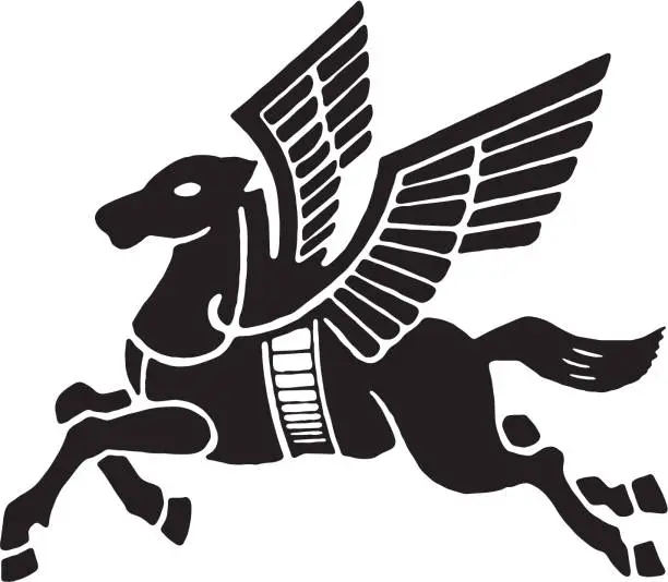 Vector illustration of Winged Horse