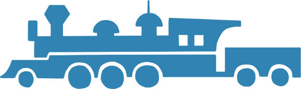 ikona pociągu - train silhouette pop art locomotive stock illustrations