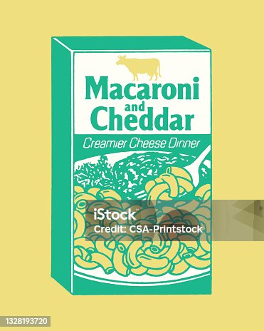 istock Package of Macaroni and Cheddar Dinner 1328193720