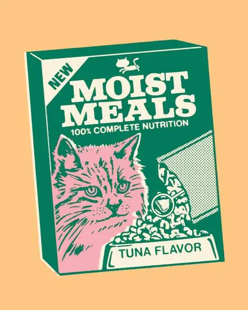 Vector illustration of Package of Cat Food