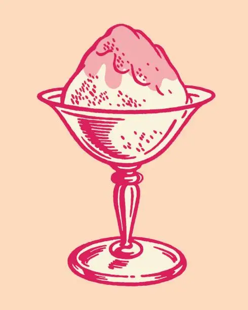 Vector illustration of Ice Cream Sundae