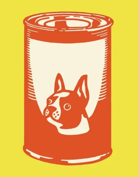 Vector illustration of Can of Dog Fod