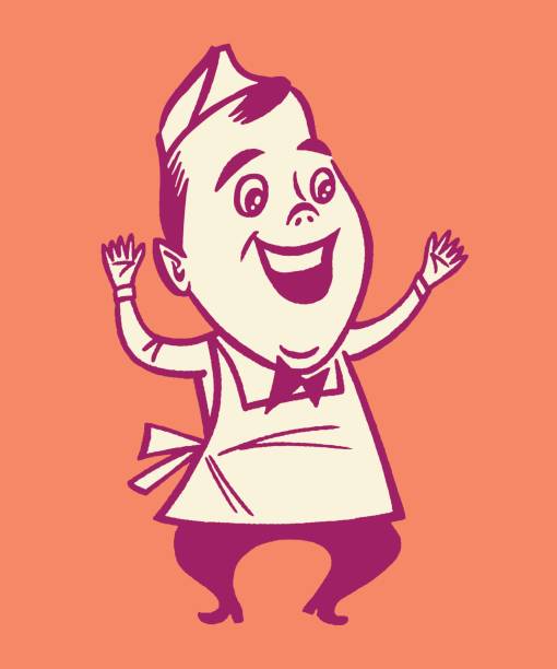 ilustrações de stock, clip art, desenhos animados e ícones de happy butcher - talhante ilustrações
