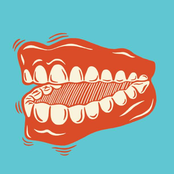 Chattering Teeth vector art illustration