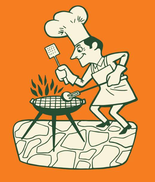 Man Grilling