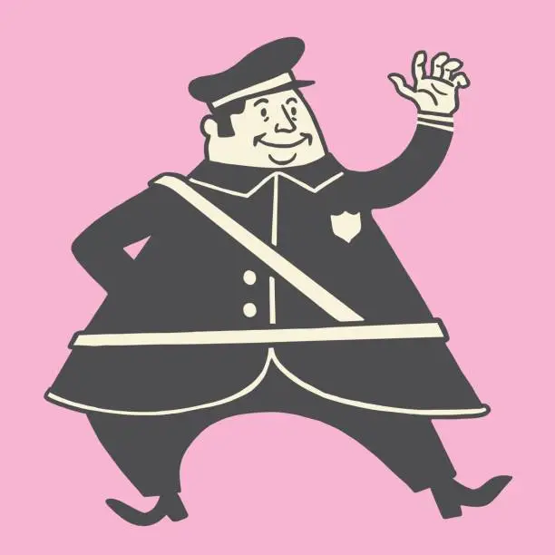 Vector illustration of Traffic Police