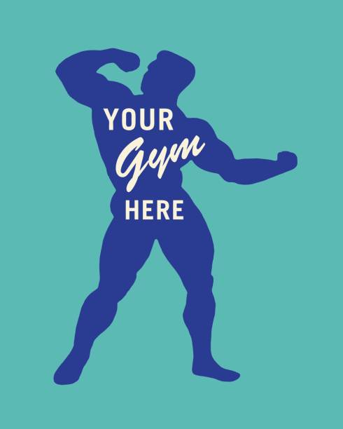 Your Gym Here Your Gym Here body building stock illustrations