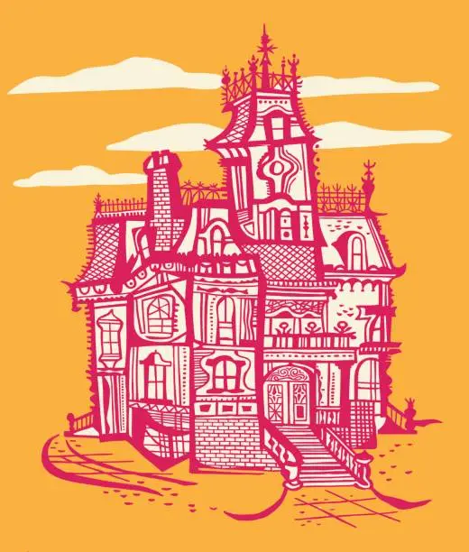 Vector illustration of Victorian House