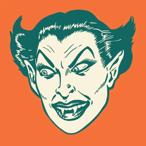 Vector illustration of Vampire Face