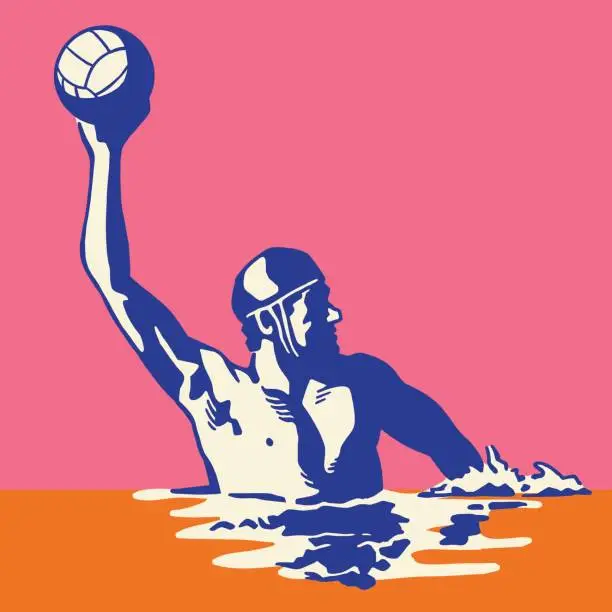 Vector illustration of Water Polo