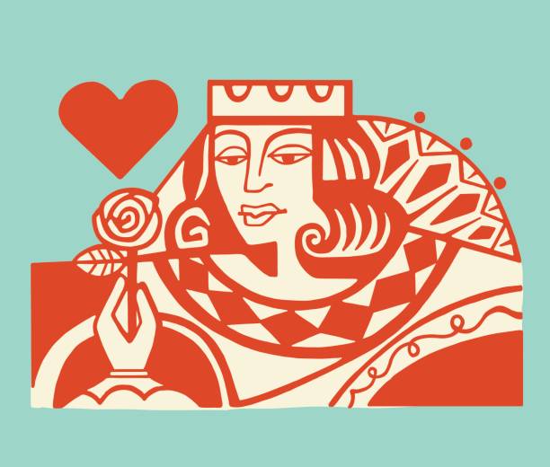 queen of hearts - 卡 插圖 幅插畫檔、美工圖案、卡通及圖標