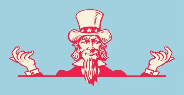 Vector illustration of Uncle Sam