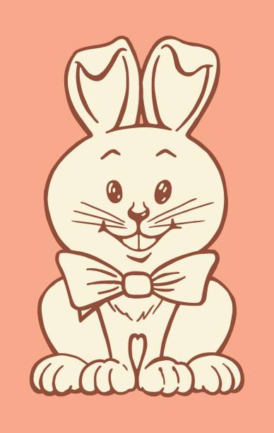 ilustrações de stock, clip art, desenhos animados e ícones de rabbit - color image colored background easter animal body part