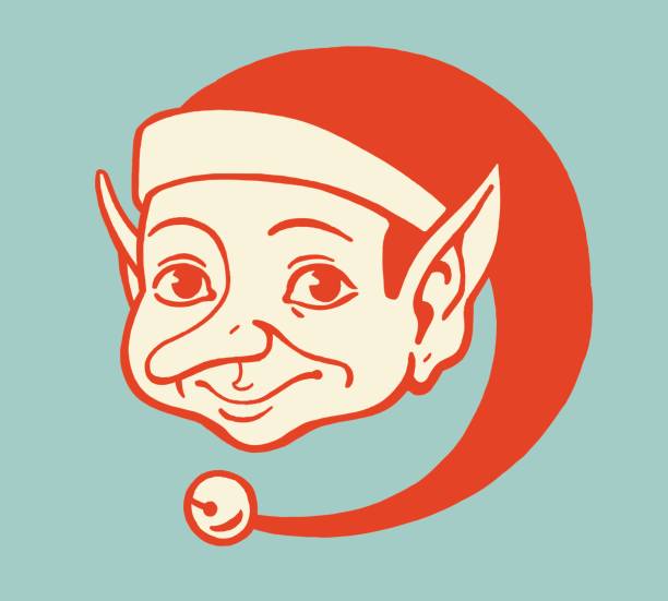 ilustrações, clipart, desenhos animados e ícones de elfo usando um boné - gremlin