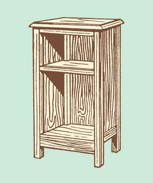 Vector illustration of Piece of Wooden Furniture