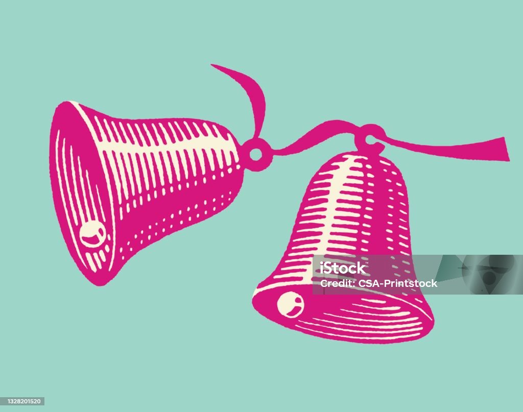 Two Bell Design Two Bells Stock Illustration - Download Image Now - Bell, Color Image ...