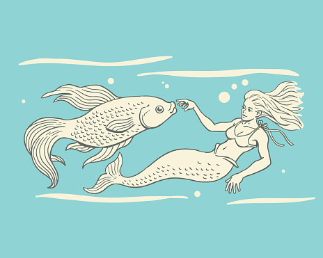 Mermaid and Fish