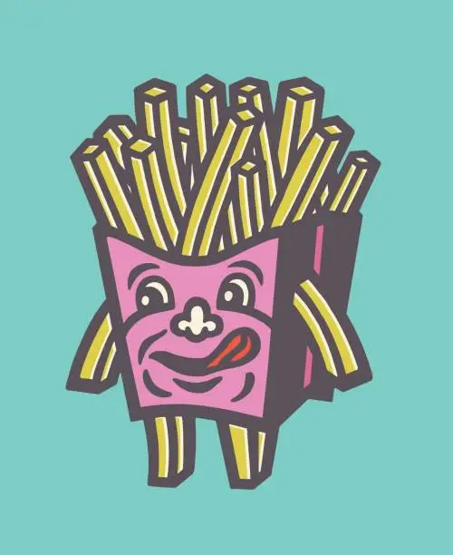 Vector illustration of French Fries Character