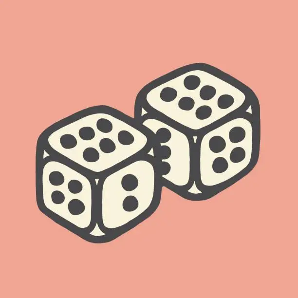 Vector illustration of Pair of Dice
