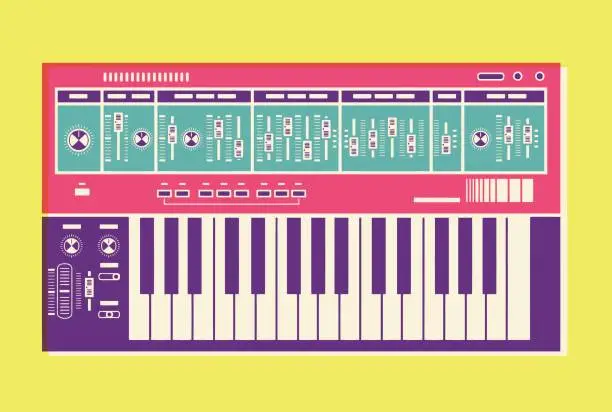 Vector illustration of Music Keyboard