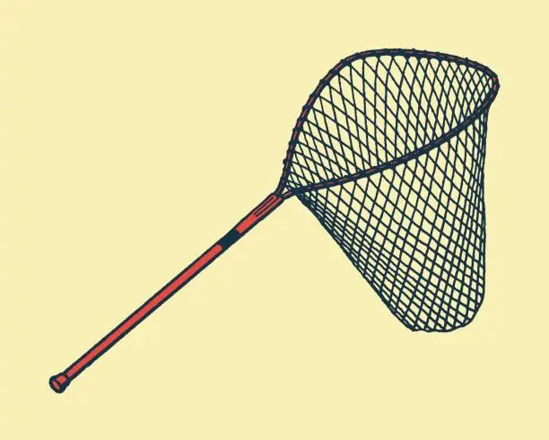 Vector illustration of Illustration of fishing net
