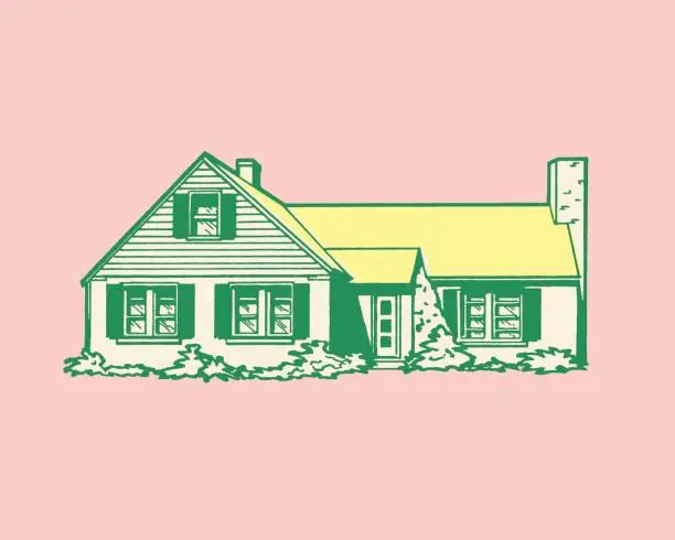 Vector illustration of View of house