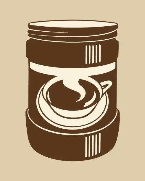 Vector illustration of Illustration of box of coffee