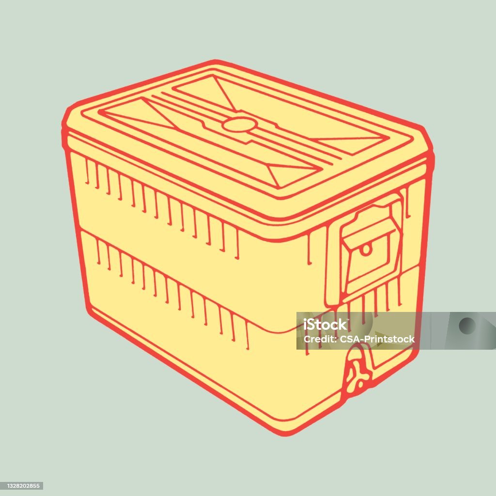 Single Container Cartoon Single Rectangular Container Stock Illustration - Download Image Now ...