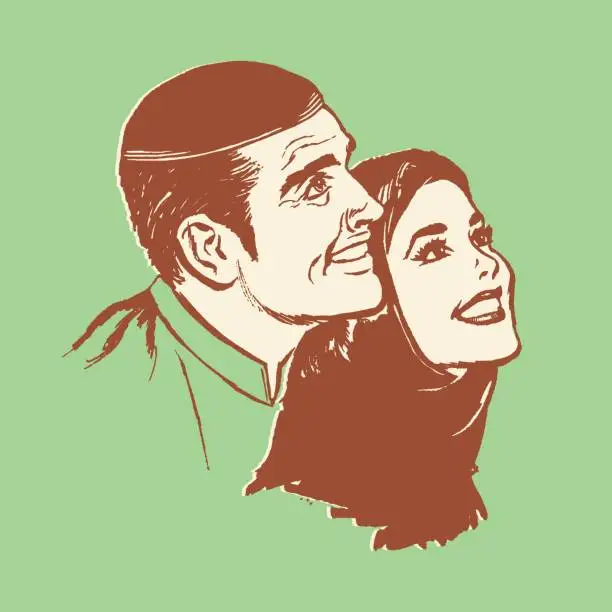 Vector illustration of Illustration of man and woman