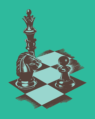 Illustration of chess pawns